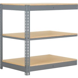 Global Industrial 3 Shelf Standard Duty Boltless Shelving Add On 36""W x 12""D x 36""H Wood Deck