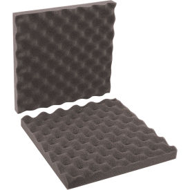 Global Industrial™ Convoluted Foam Sets 12""W x 12""L x 2"" Thick Charcoal 24/Pack