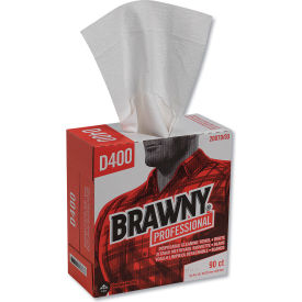 Brawny Industrial Medium-Duty Premium Wipes White 90 Wipes/Box 10/Case - GEP2007003CT