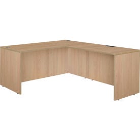 Regency Legacy Executive L-Shaped Desk Shell 60""W x 77""D x 29""H Noble Oak