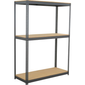 Global Industrial 3 Shelf Extra Heavy Duty Boltless Shelving Starter 72""Wx18""Dx120""HWood Deck