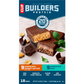 Clif Builder's 20g Protein Bar Variety Pack 2.4 oz 18 Count