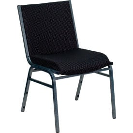 Flash Furniture® Hercules Heavy Duty Stacking Chair Silvervein Frame/Black Dot Seat