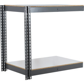 Global Industrial 2 Shelf Extra Heavy Duty Boltless Shelving Add On 36""Wx18""Dx36""HLaminate Deck