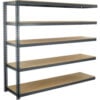 Global Industrial 5 Shelf Extra Heavy Duty Boltless Shelving Add On 96""W x 18""D x 96""H Wood Deck