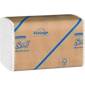 Scott® Multifold Paper Towels 9-1/4 x 9-1/2 White 250/Pack 16 Packs/Case - KIM01804
