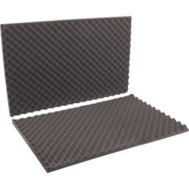 Global Industrial™ Convoluted Foam Sets 36""W x 24""L x 2"" Thick Charcoal 9/Pack
