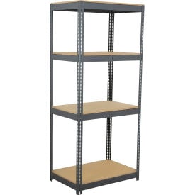 Global Industrial 4 Shelf Extra Heavy Duty Boltless Shelving Starter 48""Wx18""Dx120""HWood Deck