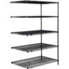 Nexel® 5 Shelf Black Epoxy Wire Shelving Unit Add On 60""W x 30""D x 86""H