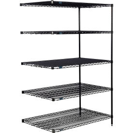Nexel® 5 Shelf Black Epoxy Wire Shelving Unit Add On 60""W x 30""D x 86""H