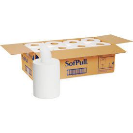 SofPull Premium 1-Ply Jr. Capacity Center-Pull Towels 7.8 x 14.8 White 8/Carton - GEP28125