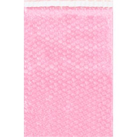 Global Industrial™ Anti Static Bubble Pouches 6""W x 6-1/2""L Pink 500/Pack