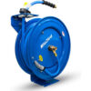 BluBird® Heavy Duty Single Arm Spring Return Air Hose Reel 300 PSI 3/8"" ID x 50'L