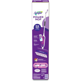 Swiffer® PowerMop Starter Kit 26"" Silver Aluminum Handle 15-3/8"" x 5-5/16"" White/Purple