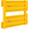 Global Industrial™ Self-Closing 3 Rib Guard Rail Safety Gate Safety Yellow Post Mount