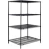 Nexel® 4 Shelf Black Epoxy Wire Shelving Unit Starter 36""W x 36""D x 86""H
