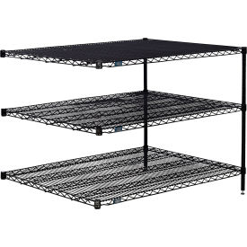 Nexel® 3 Shelf Black Epoxy Wire Shelving Unit Add On 36""W x 36""D x 34""H
