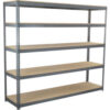 Global Industrial 5 Shelf Extra Heavy Duty Boltless Shelving Starter 96""W x 18""D x 60""HWood Deck