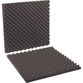 Global Industrial™ Convoluted Foam Sets 24""W x 24""L x 2"" Thick Charcoal 6/Pack