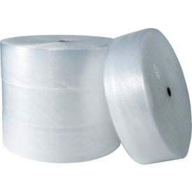 Global Industrial™ Non Perforated Air Bubble Roll 24""W x 250'L x 1/2"" Bubble Clear 2/Pack