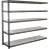 Global Industrial 5 Shelf Extra Heavy Duty Boltless Shelving Add On 96""Wx18""Dx84""HLaminate Deck