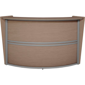 Regency Marque Single Unit Reception Curved Desk Workstation 72""W x 32""D x 45-1/2""H Noble Oak
