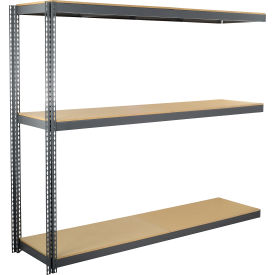 Global Industrial 3 Shelf Extra Heavy Duty Boltless Shelving Add On 96""W x 18""D x 72""H Wood Deck