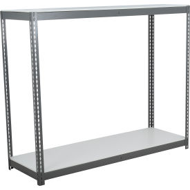 Global Industrial 2 Shelf Extra Heavy Duty Boltless Shelving Starter 96""Wx30""Dx36""HLaminate Deck