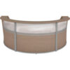 Regency Marque Plexi Triple Unit Reception Desk Workstation 143-1/2""W x 71""D x 45-1/2""H Noble Oak