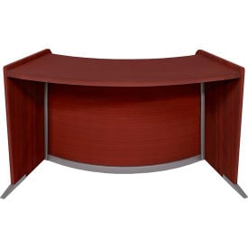 Regency Marque Curved ADA Compliant Reception Station 62-1/2""W x 25""D x 33""H Mahogany