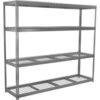 Global Industrial 4 Shelf Extra Heavy Duty Boltless Shelving Starter 96""Wx24""Dx120""HWire Deck
