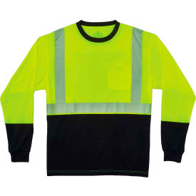 Ergodyne® GloWear 8281BK Hi-Vis Performance Long Sleeve T-Shirt Class 2 Long-3XL Lime