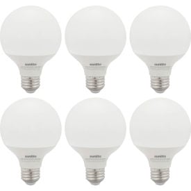 Sunlite® LED G25 Globe Light Bulb E26 Base 6W 520 Lumens 3000K Warm White Pack of 6