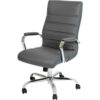 Flash Furniture® Whitney Executive Office Chair with High Back & Fixed Arms Faux Leather Gray