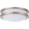 Sunlite® Round Flush Mount Ceiling Light Fixture 15W 1000 Lumens 10"" Dia. Brushed Nickel