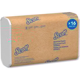 Scott® Essential Multi-Fold Recycled Paper Towel 1-Ply 9-3/16""W x 9-3/8""L 250/Pack 16 Packs