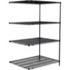Nexel® 4 Shelf Black Epoxy Wire Shelving Unit Add On 48""W x 36""D x 54""H