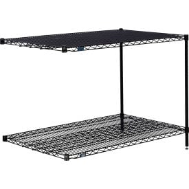 Nexel® 2 Shelf Black Epoxy Wire Shelving Unit Add On 36""W x 30""D x 34""H