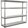 Global Industrial 4 Shelf Extra Heavy Duty Boltless Shelving Starter 96""Wx18""Dx120""HLaminate Deck