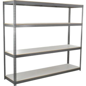 Global Industrial 4 Shelf Extra Heavy Duty Boltless Shelving Starter 96""Wx18""Dx120""HLaminate Deck
