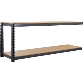 Global Industrial 2 Shelf Extra Heavy Duty Boltless Shelving Add On 96""W x 24""D x 36""H Wood Deck