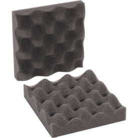 Global Industrial™ Convoluted Foam Sets 6""W x 6""L x 2"" Thick Charcoal 64/Pack