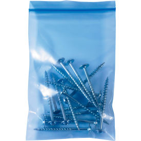 Global Industrial™ VCI Reclosable Poly Bags 4""W x 6""L 4 Mil Blue 1000/Pack