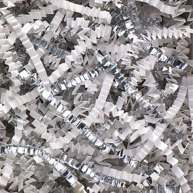 Global Industrial™ Crinkle Paper Blends 10 lbs. White/Silver