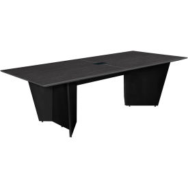 Regency Array Conference Table with Power Data Grommet 96""L x 48""W x 29""H Ash Gray/Black