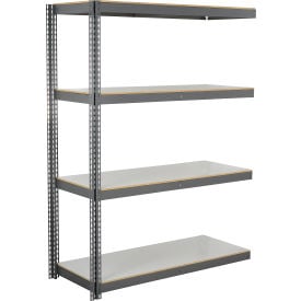 Global Industrial 4 Shelf Extra Heavy Duty Boltless Shelving Add On 72""Wx18""Dx96""HLaminate Deck