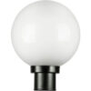 Sunlite® Round Decorative Outdoor Fixture 100W 10"" Dia. White Globe/Black Base