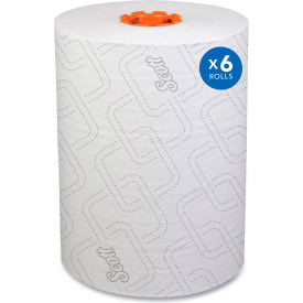 Scott® Slimroll Paper Towel 1-Ply 8""W x 580'L Orange Core White 696/Roll 6 Rolls