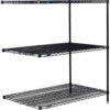 Nexel® 3 Shelf Black Epoxy Wire Shelving Unit Add On 48""W x 30""D x 54""H