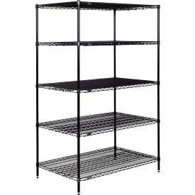 Nexel® 5 Shelf Black Epoxy Wire Shelving Unit Starter 48""W x 30""D x 63""H